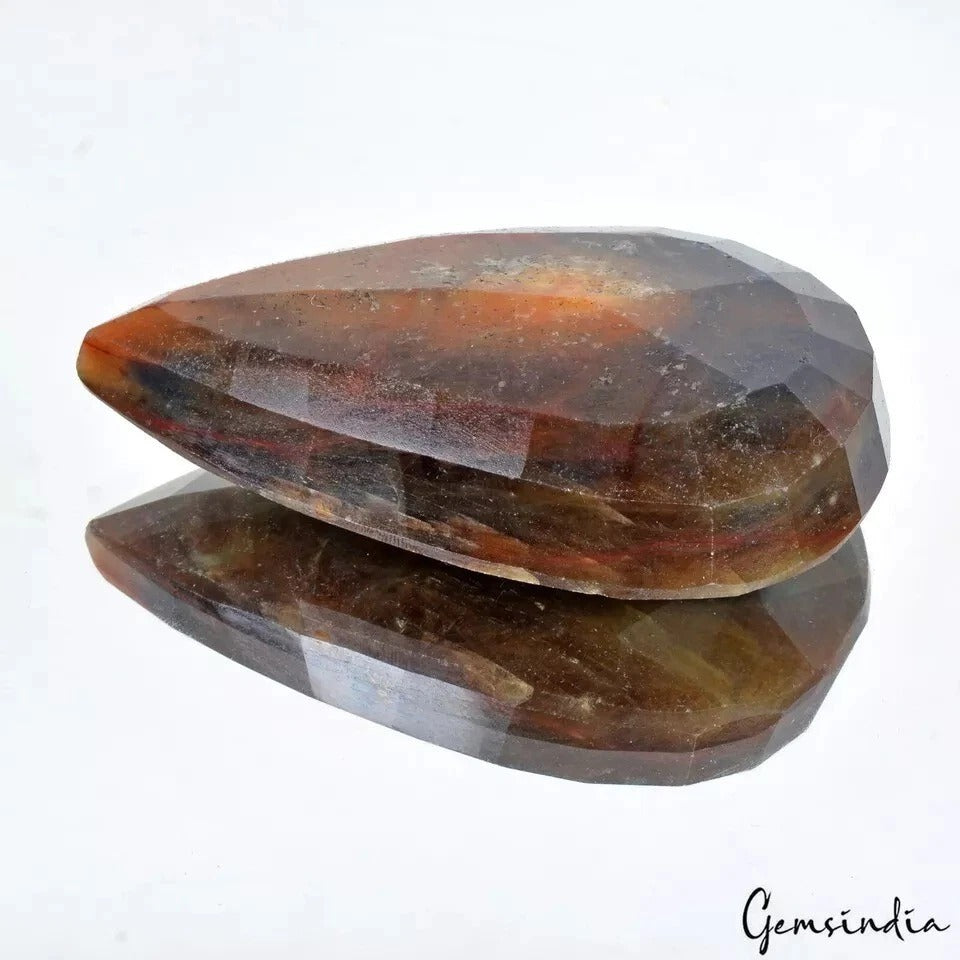 1170Ct Natural Untreated Brown Sapphire Pear Faceted Earth Mined Museum Size Gem