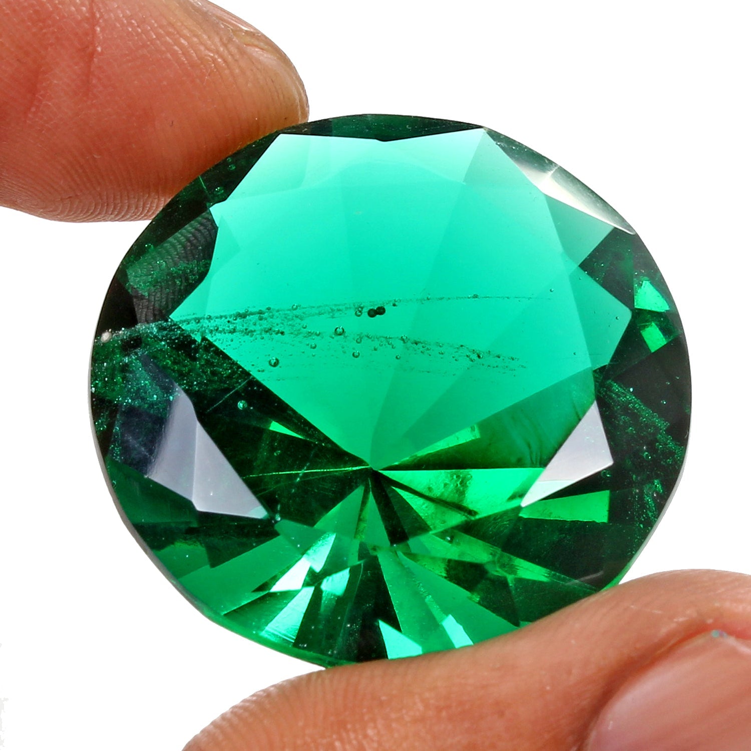 Flawless Hydro Tourmaline 81.50 Cts Huge Round Diamond Cut Pendant Size Gemstone