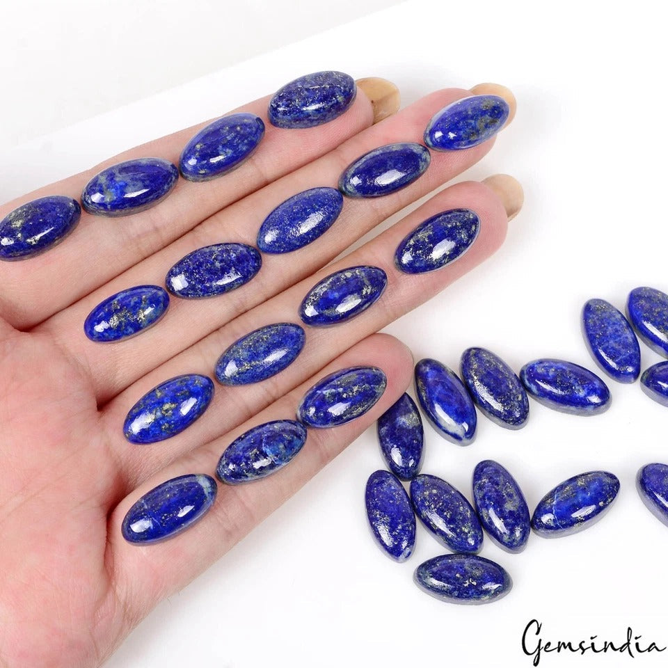 Natural Lapis Lazuli Oval Cabochon Loose Gemstone Lot 29 Pcs 16x13MM 188.50 CT