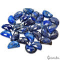480 Ct/26 Pcs Natural Blue Lapis Lazuli Gold Pyrite 'D' Checker Cut 22x13mm Gems