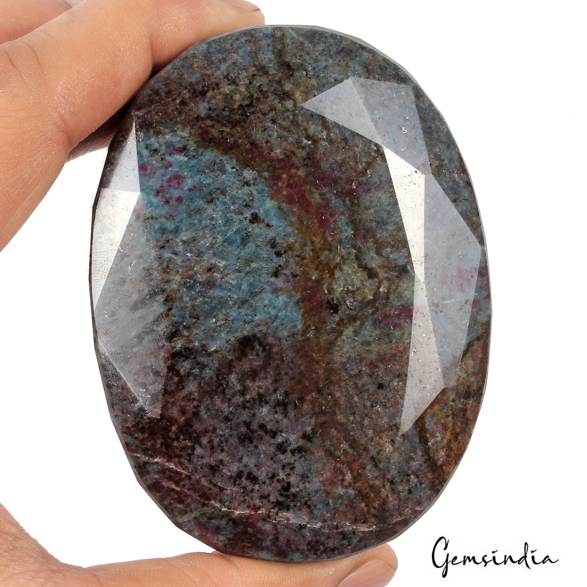 2900 Ct Natural Untreated Ruby Kyanite Oval Cut Faceted Earth Mined Loose Gems