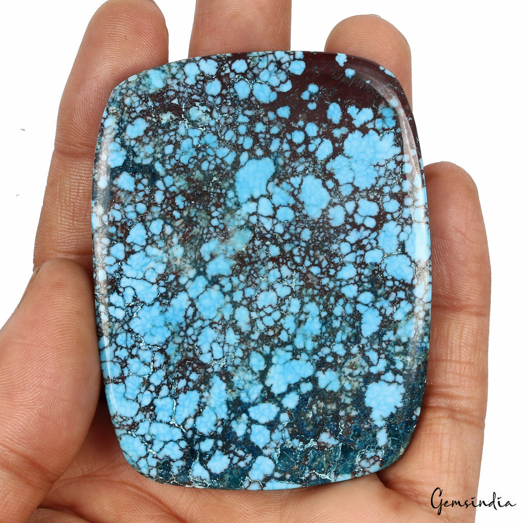 Spiderweb Blue Turquoise Cushion Cab Arizona 320 Ct Museum Size Gems From U.S