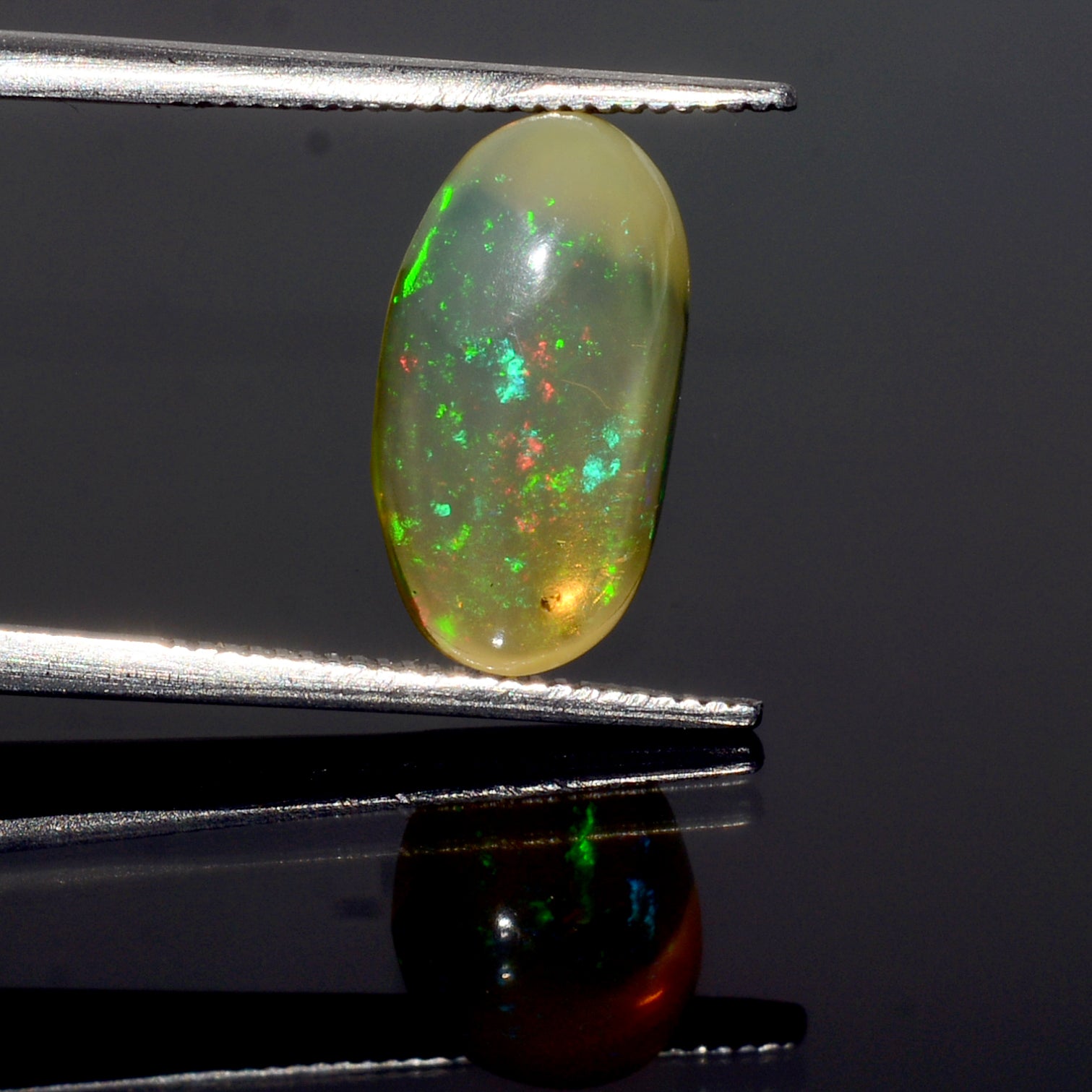 Certified 2.60 Cts Natural Ethiopian Opal Oval Flashy Untreated Loose Gemstone