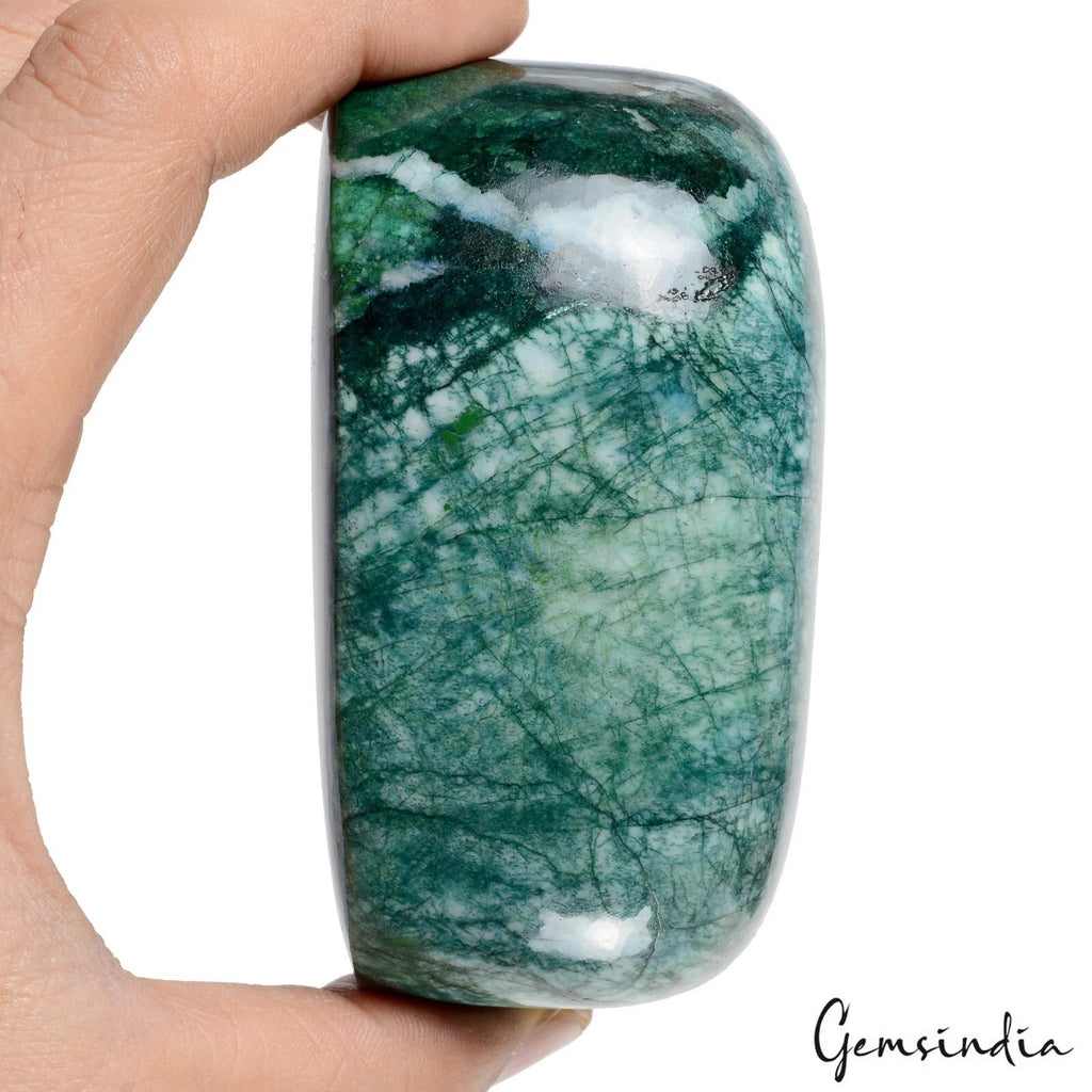 Brazilian Emerald Cabochon, Green — 95 x 70 x 50mm, 3330 Ct, Brazil