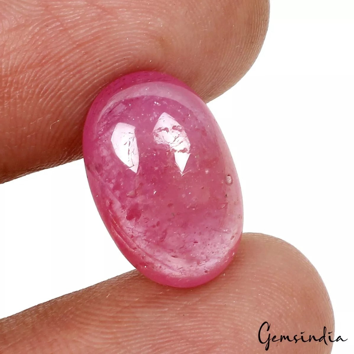 Ruby Cabochon, Oval Cabochon, Heated — 16x10x5 mm, 9.20 Ct, Mozambique