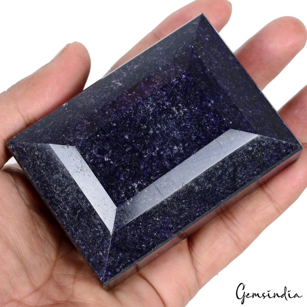 Certified 2700 Ct Natural African Dark Blue Sapphire Baguette Cut Huge Loose Gem