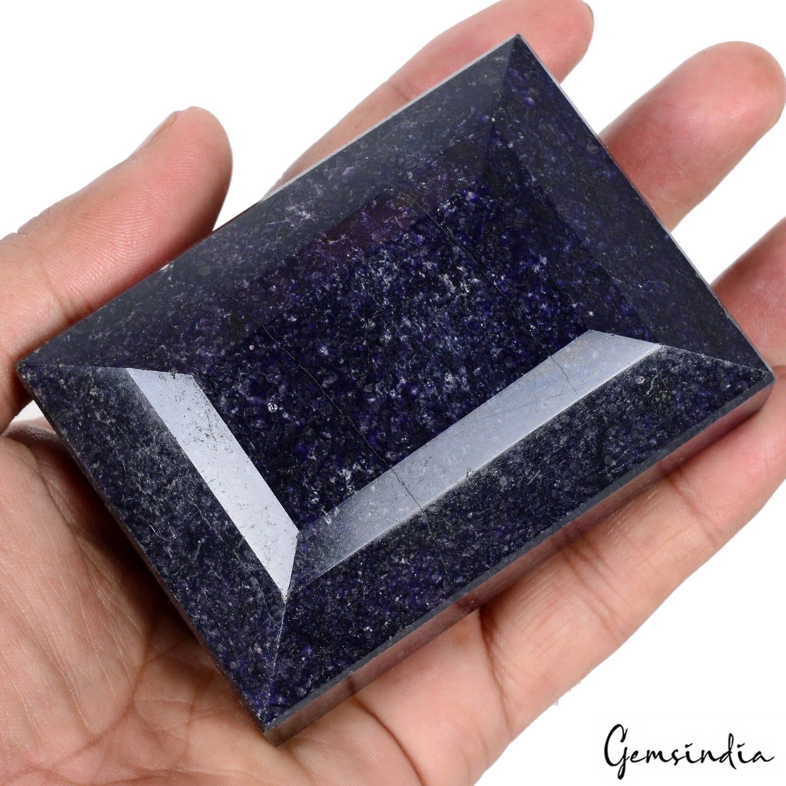 Certified 2700 Ct Natural African Dark Blue Sapphire Baguette Cut Huge Loose Gem