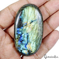 Certified 209 Cts Natural Untreated Blue Green Shine Labradorite Oval Cab Gem