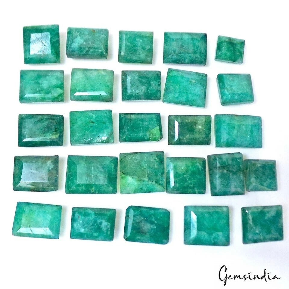 Emerald Lot, Loose Gemstone, Blue — 26 Pieces, 11mm to 18mm, 415 Ct, Brazil