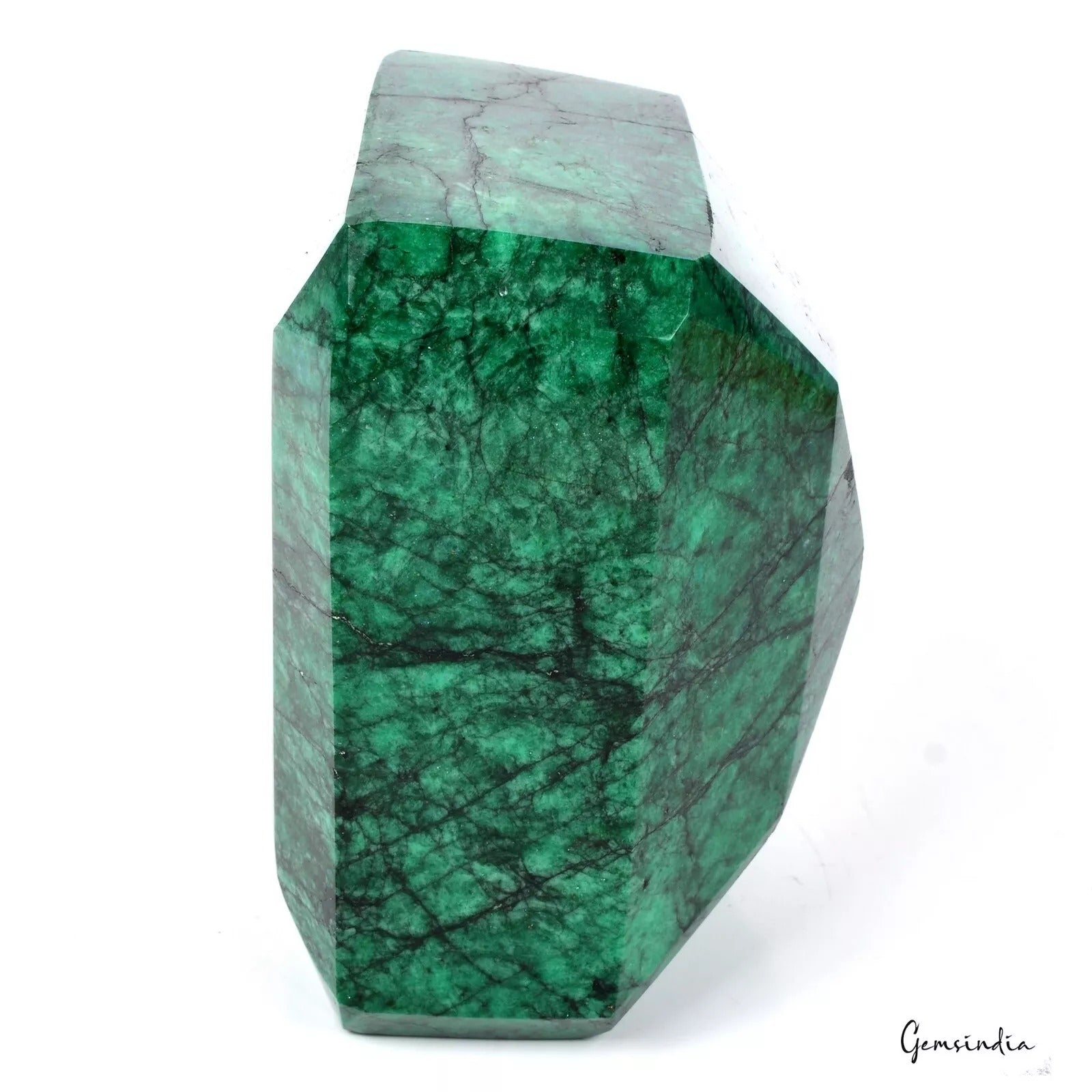 2.7Kilo Natural Huge Green Emerald Earth-Mined Museum Grade Octagon Cut Gemstone