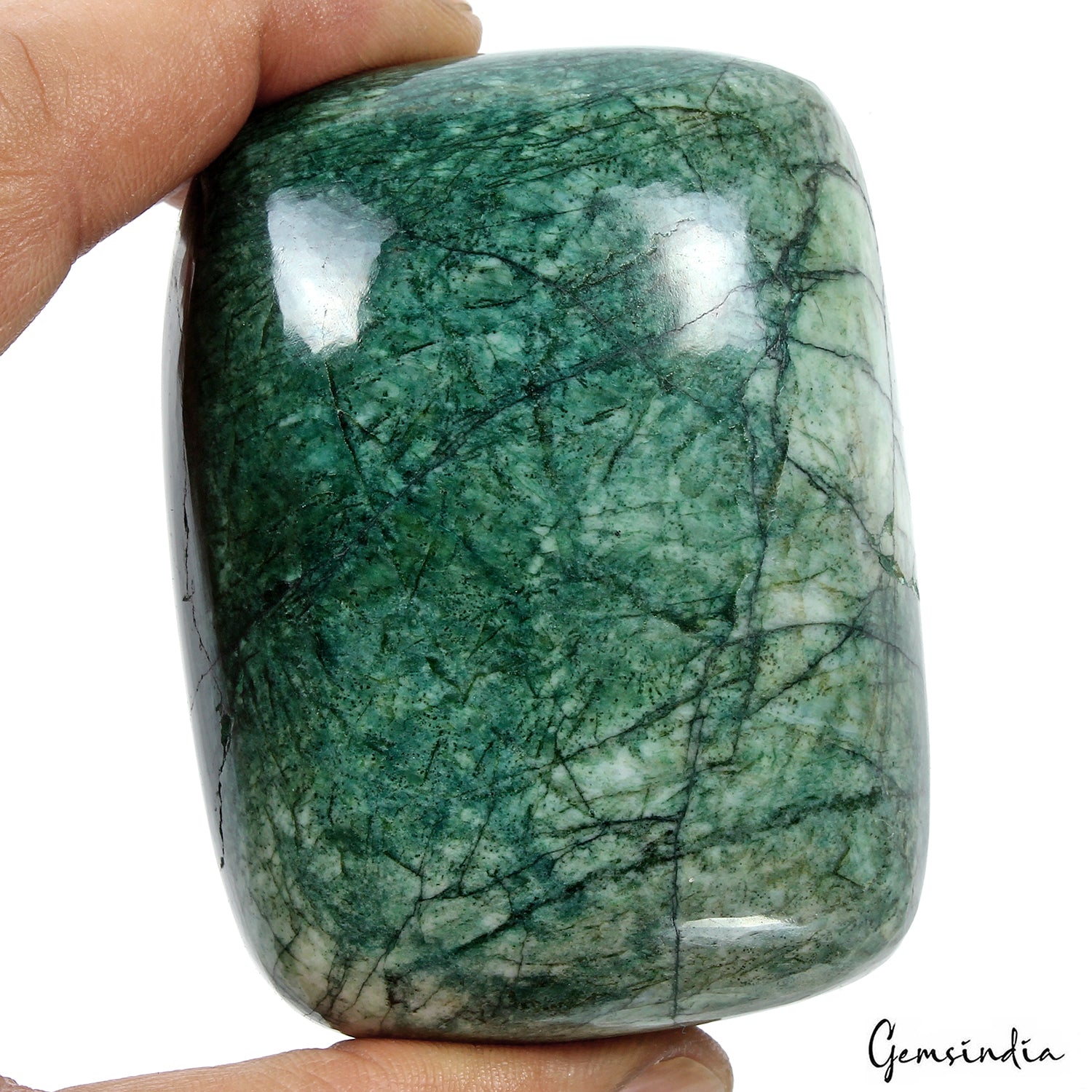1990 Ct Natural Green Zambian Emerald Cushion Cabochon Loose Earth Mined Gems