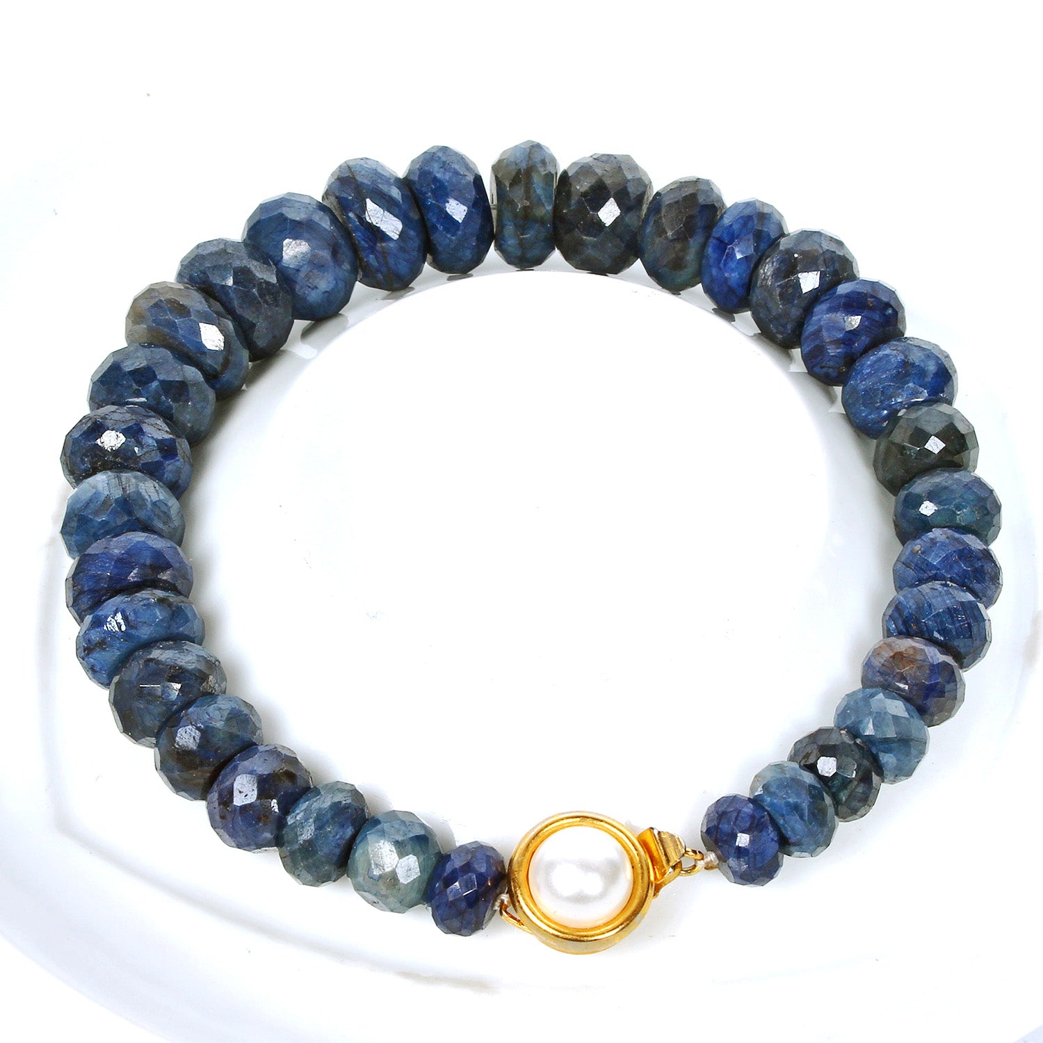 Blue Sapphire Bracelet, Color Enhanced — 7.5 inch, 230.80 Ct