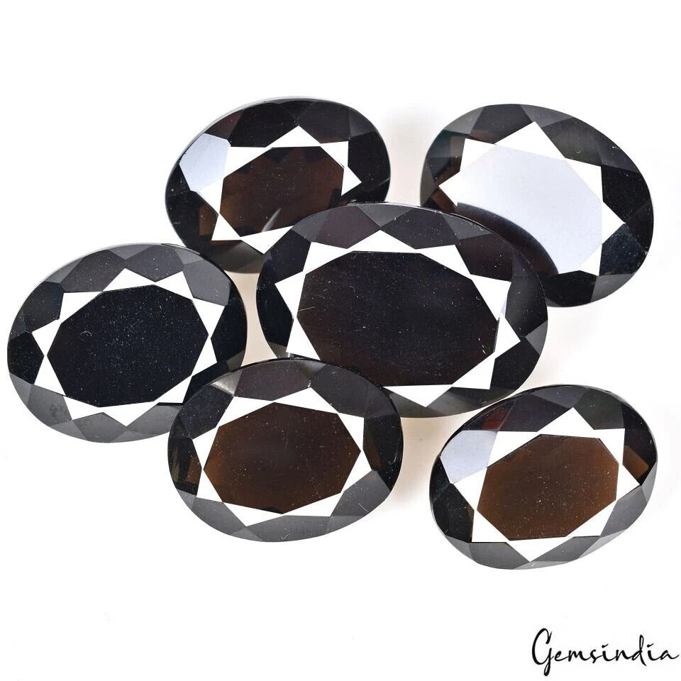 Certified 145.20 Cts/6 Pcs Natural Brown Smoky Quartz Oval Cut Loose For Jewelry