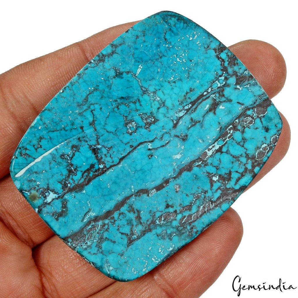 Large 210 Ct Designer Turquoise Blue Oval Shape USA Arizona Loose Cab Gemstone