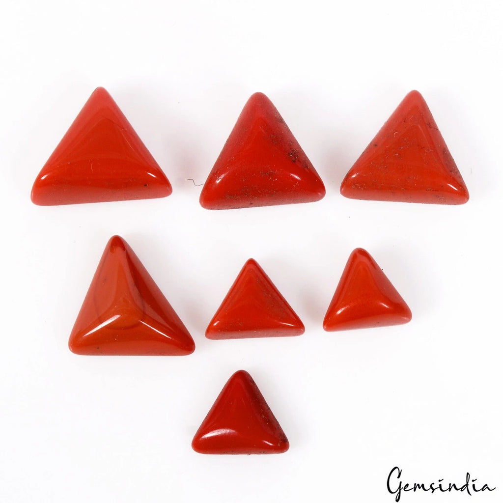 Coral Cabochon, Red — 8mm to 14mm, 34.10 Ct