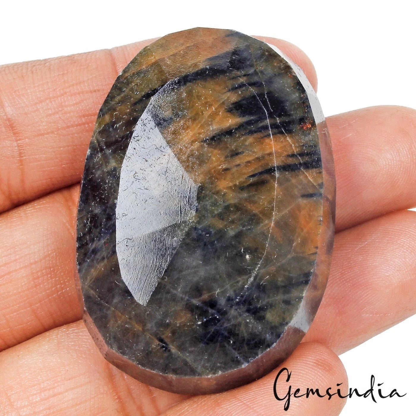 Certified 350 Cts Natural Untreated Brown Blue Sapphire Oval Faceted Loose Gems