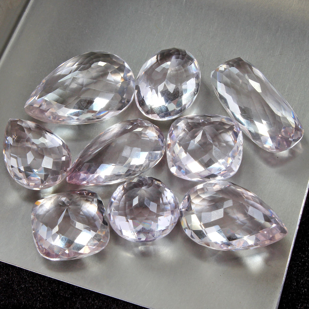 226.90Ct Natural Lavender Amethyst Mix Checker Cut AAA Grade Certified Gemstones