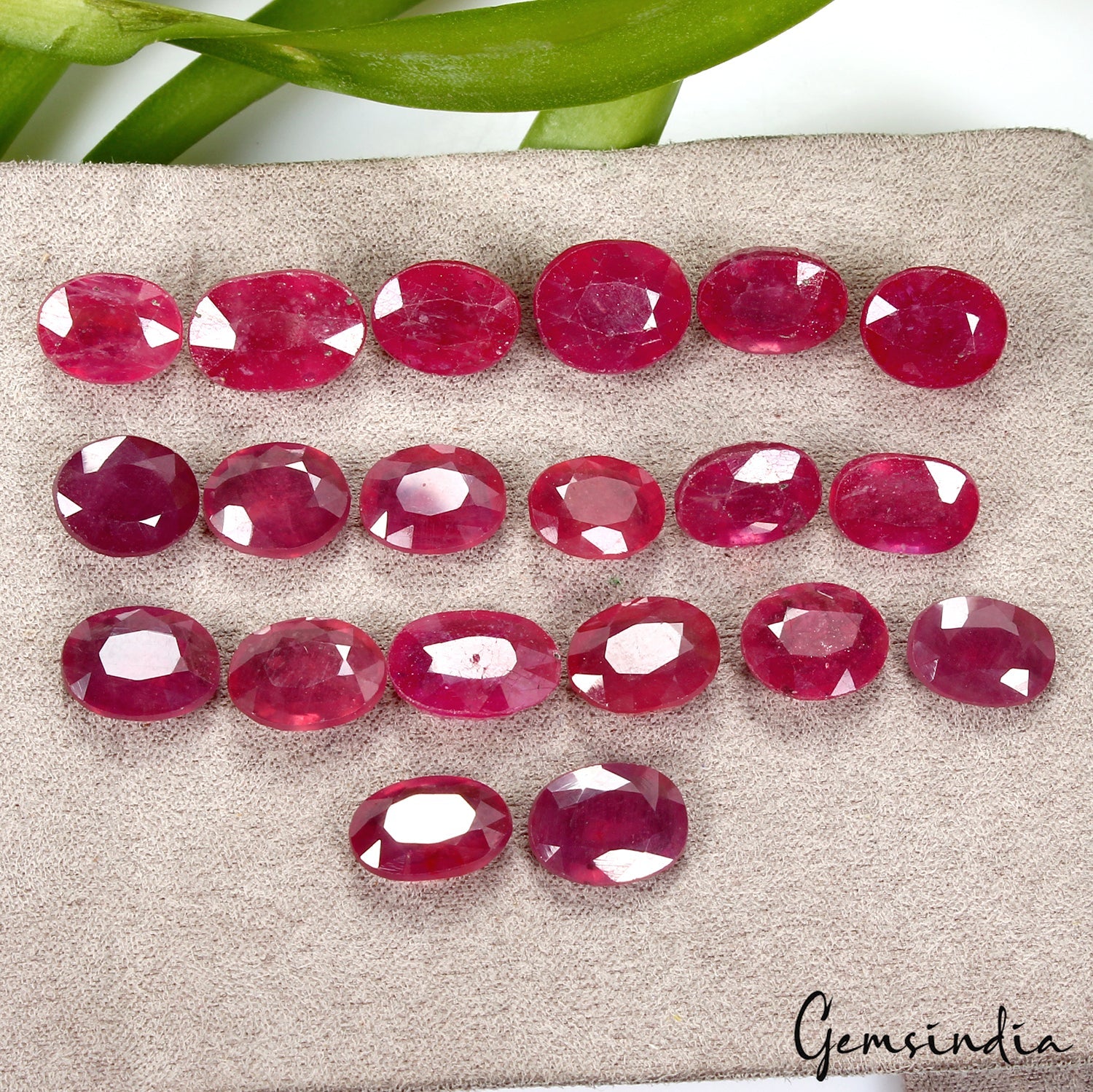 Red Ruby Natural 125.40 Ct 10-14mm Oval Cut Faceted Certified Loose Gemstone Lot