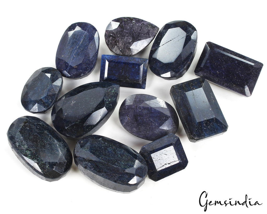 Natural Blue Sapphire 4500Ct Mix Shape Faceted Huge Rare Loose Gemstones 31-56mm