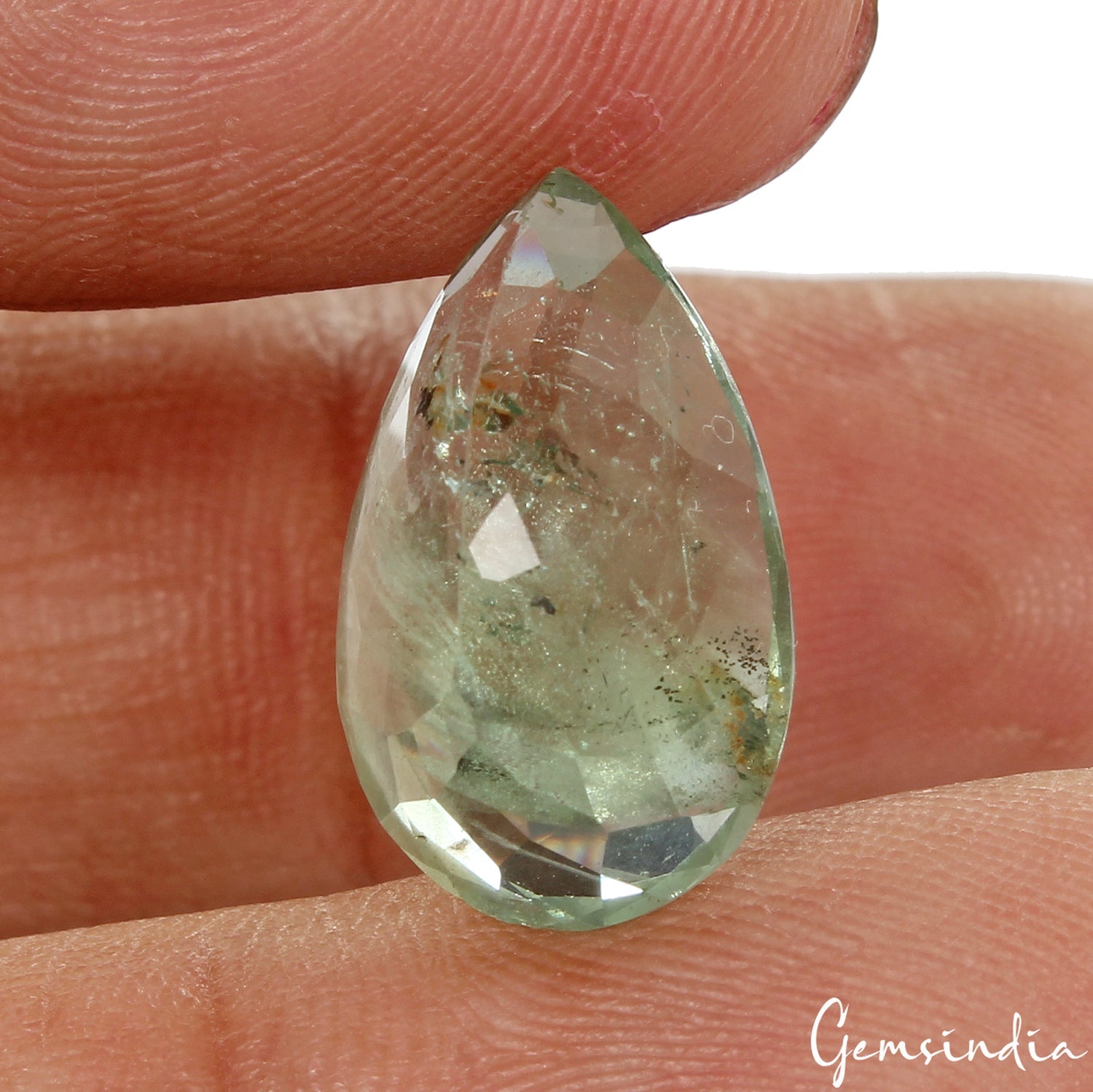Certified 9.00 Ct Natural Santa Maria Green Aquamarine Pear Loose Untreated Gem