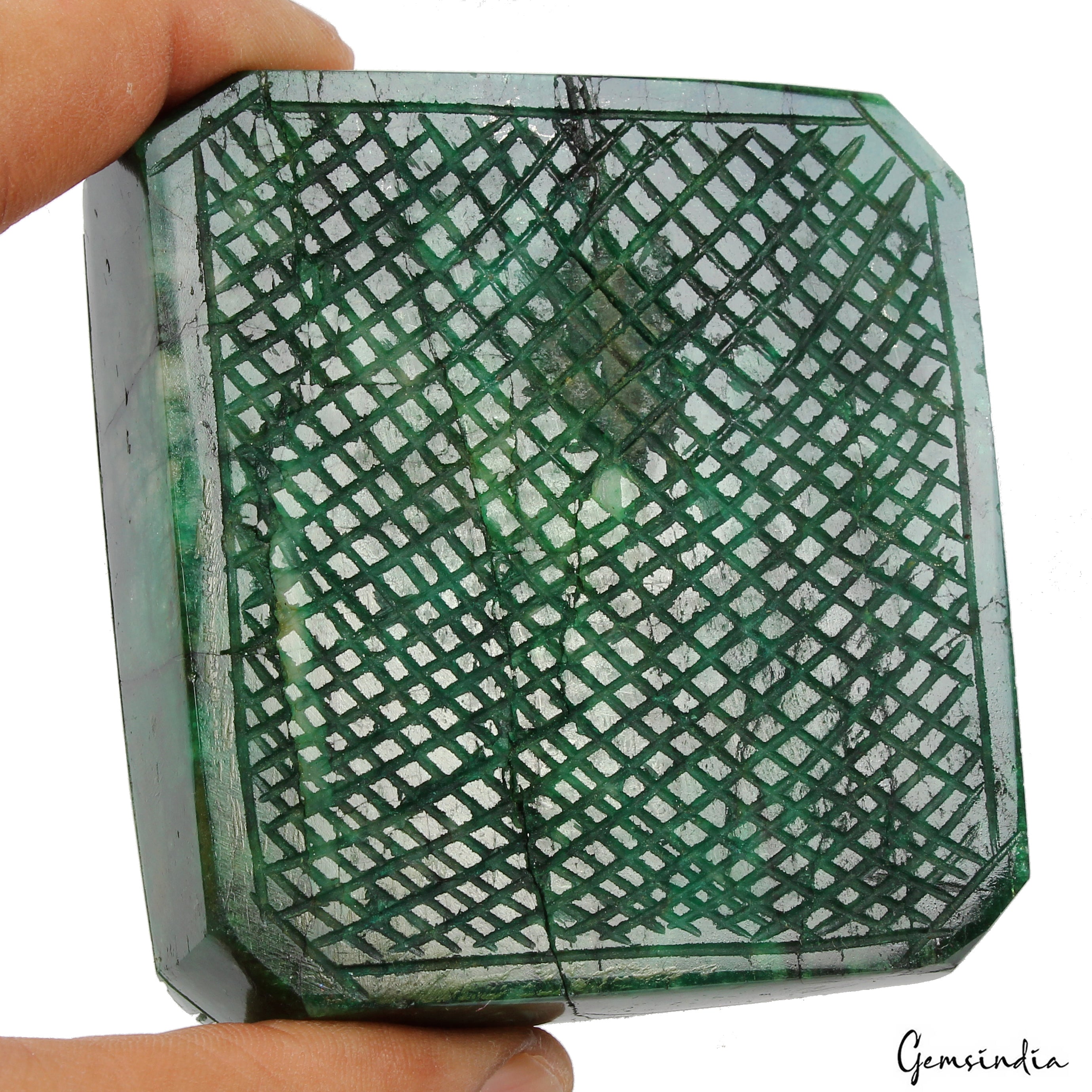 2250Ct Certified Natural Emerald Stunning Green Huge Carved Museum Size Gemstone
