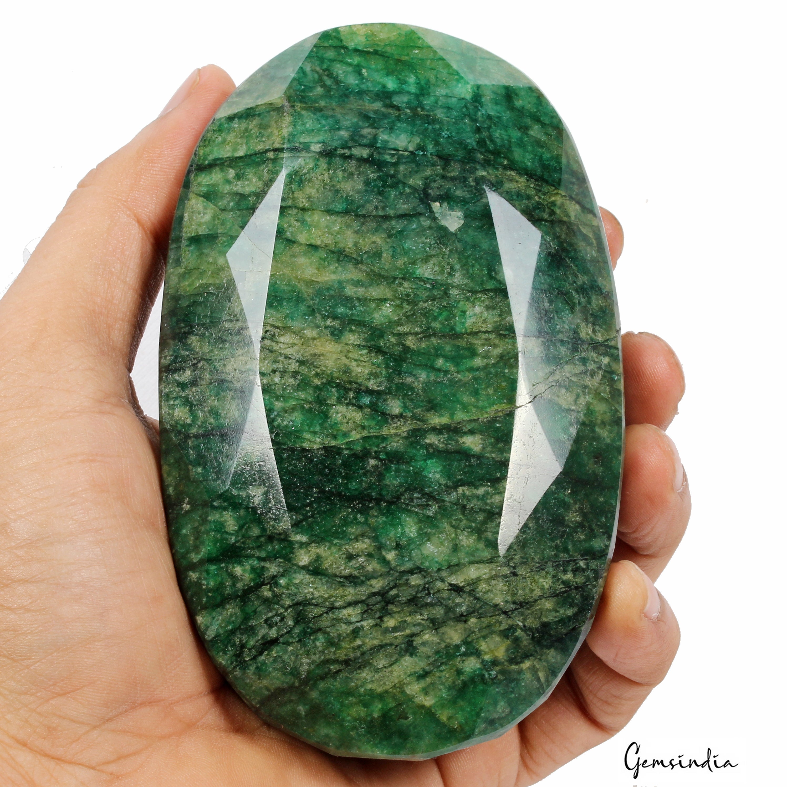3750 Carat Natural Huge Green Emerald Earth-Mined Museum Size Oval Cut Gemstone