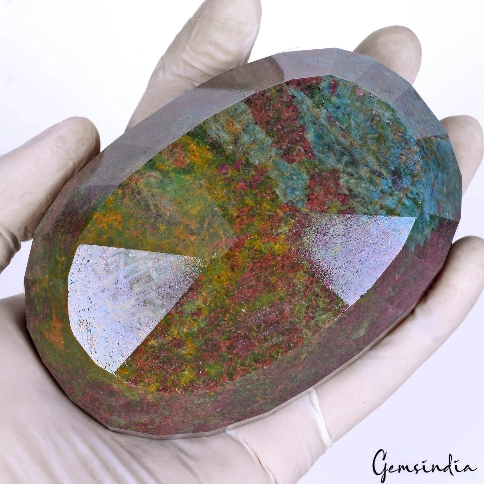 Ruby Kyanite Loose Gemstone, Untreated — 112x77x46mm, 4350 Ct, Madagascar
