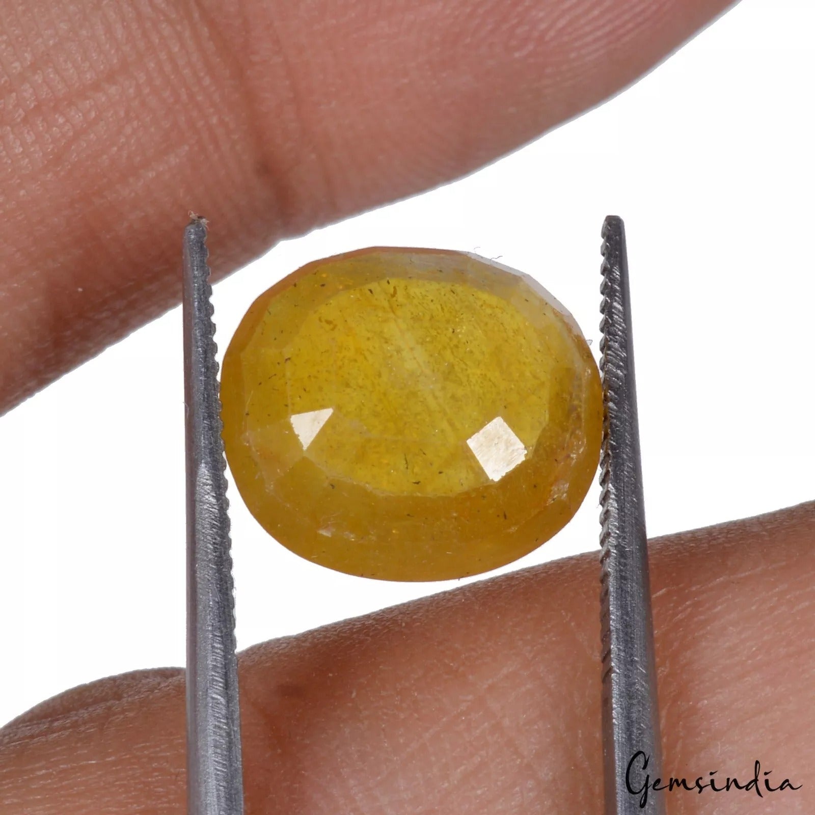 Certified 6.70Ct Natural Yellow Sapphire Oval Cut Unheated Loose Ceylon Gemstone