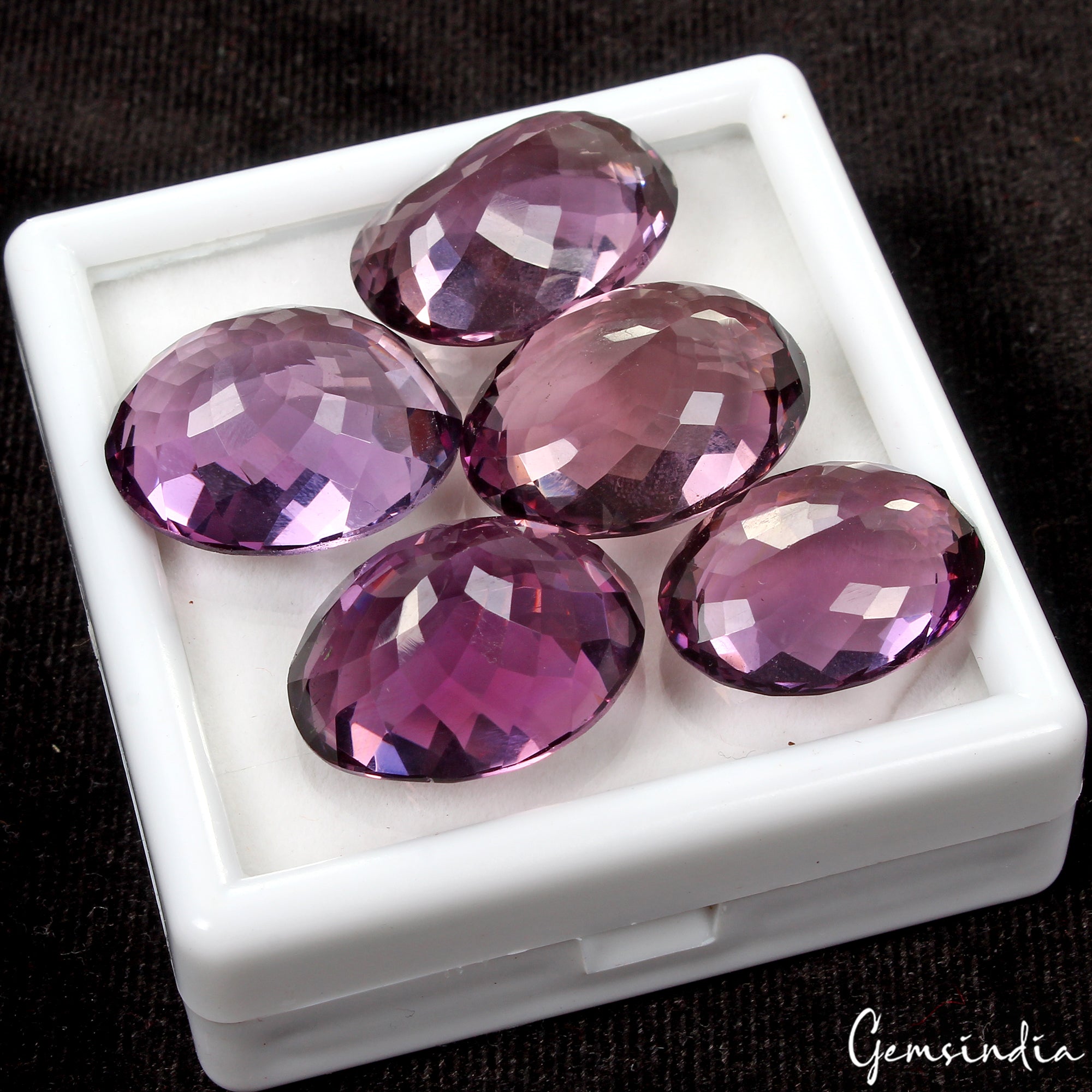 143.80 Ct 5pcs Lot VVS Oval Natural Purple Amethyst - Unheated Brazil Gemstones