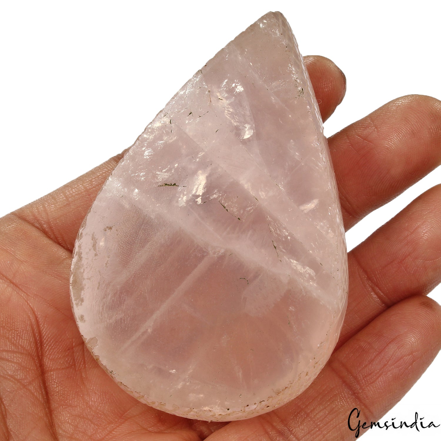 920 Ct Natural Untreated Pink Rose Quartz Pear Carved Loose Huge Earth Mined Gem
