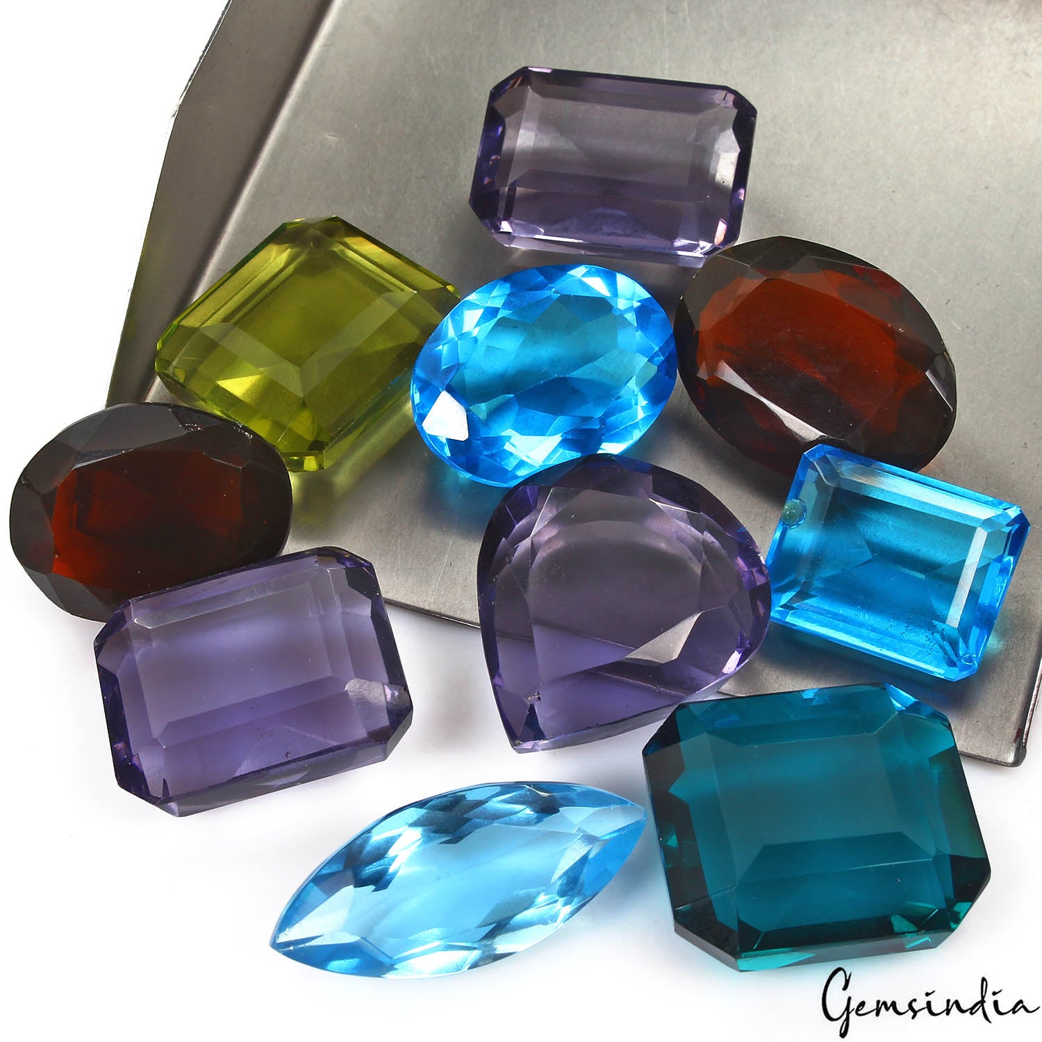 Tourmaline Loose Gemstone, Lab Created, Multi Color — 21mm to 33mm, 450 Ct, India