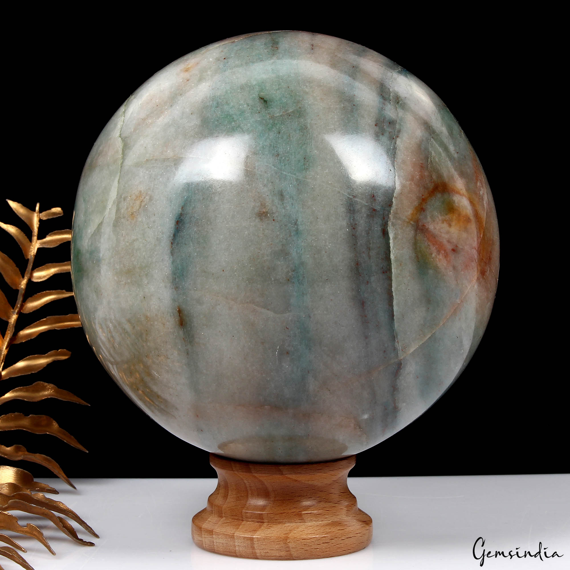2.5 Kg 4.1" Natural Green Aventurine Sphere Quartz Crystal Ball Healing Decor
