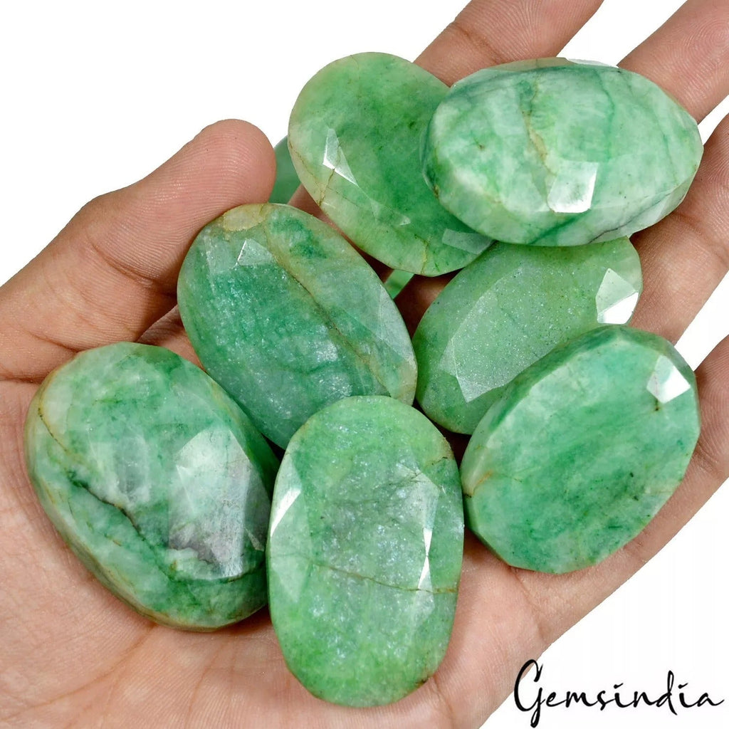 1970 Ct Natural Green Emerald From Brazil Mix Cut Loose 37-49mm Gemstones ~13 Pc