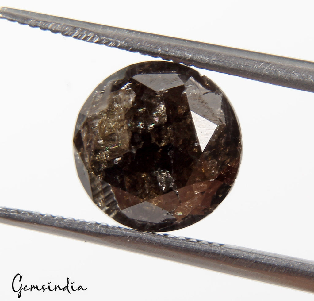 3.45 CT 100% Natural Loose Salt And Pepper Diamond, Round Brilliant Cut Diamond