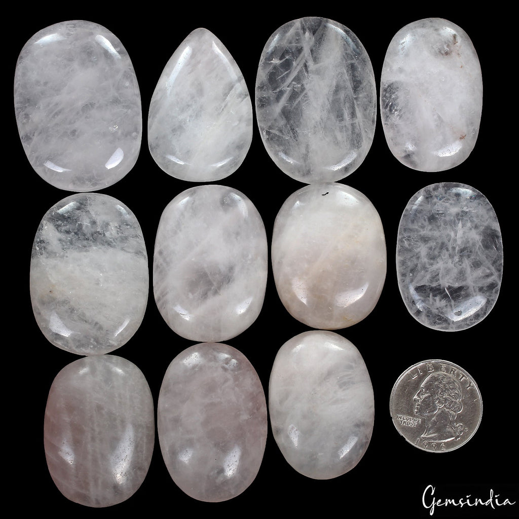 1050 Ct Natural Untreated Pink Rose Quartz Mix Cabochon Loose Wholesale Gems Lot
