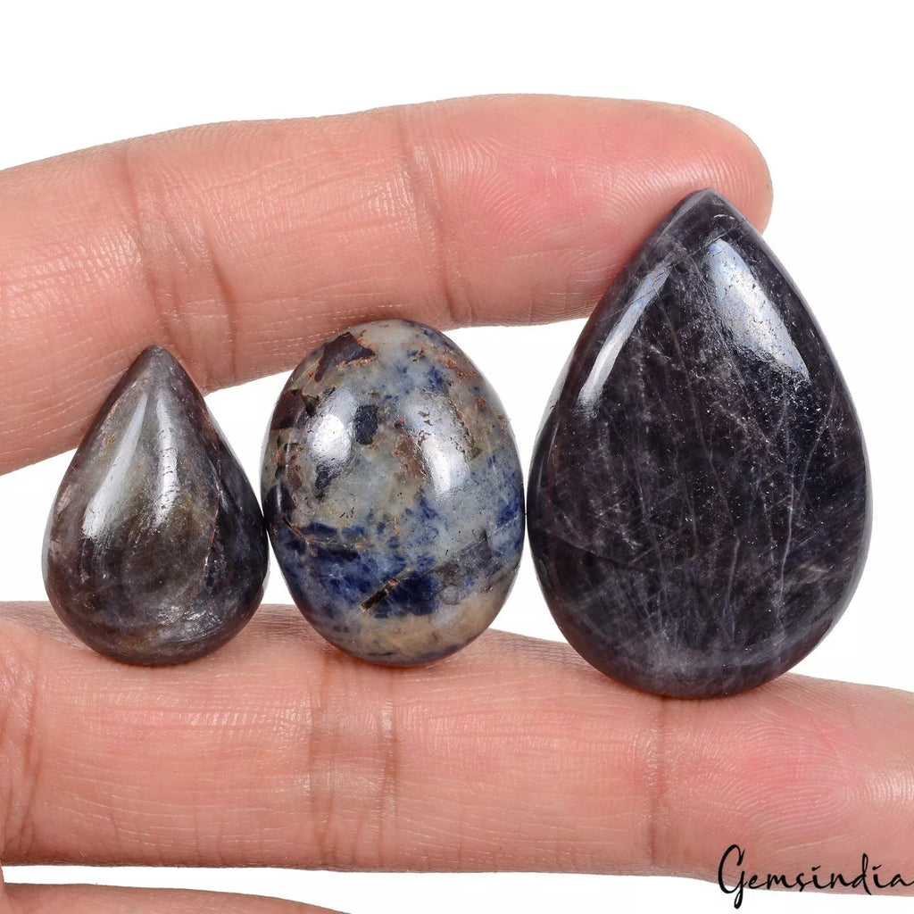 Certified 240 Cts/3 Pcs Natural Untreated Gray Blue Sapphire Mix Loose Gems Lot