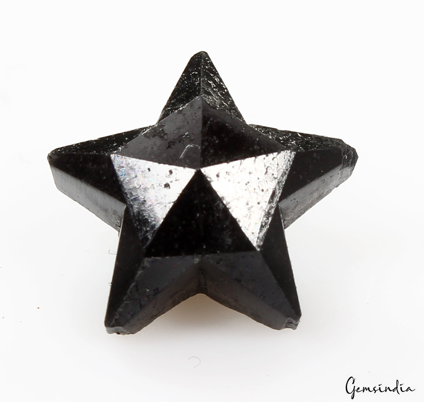 4.8 Carats 100% Natural Polished Star Shape Loose Earth Mined Black Diamond~12mm
