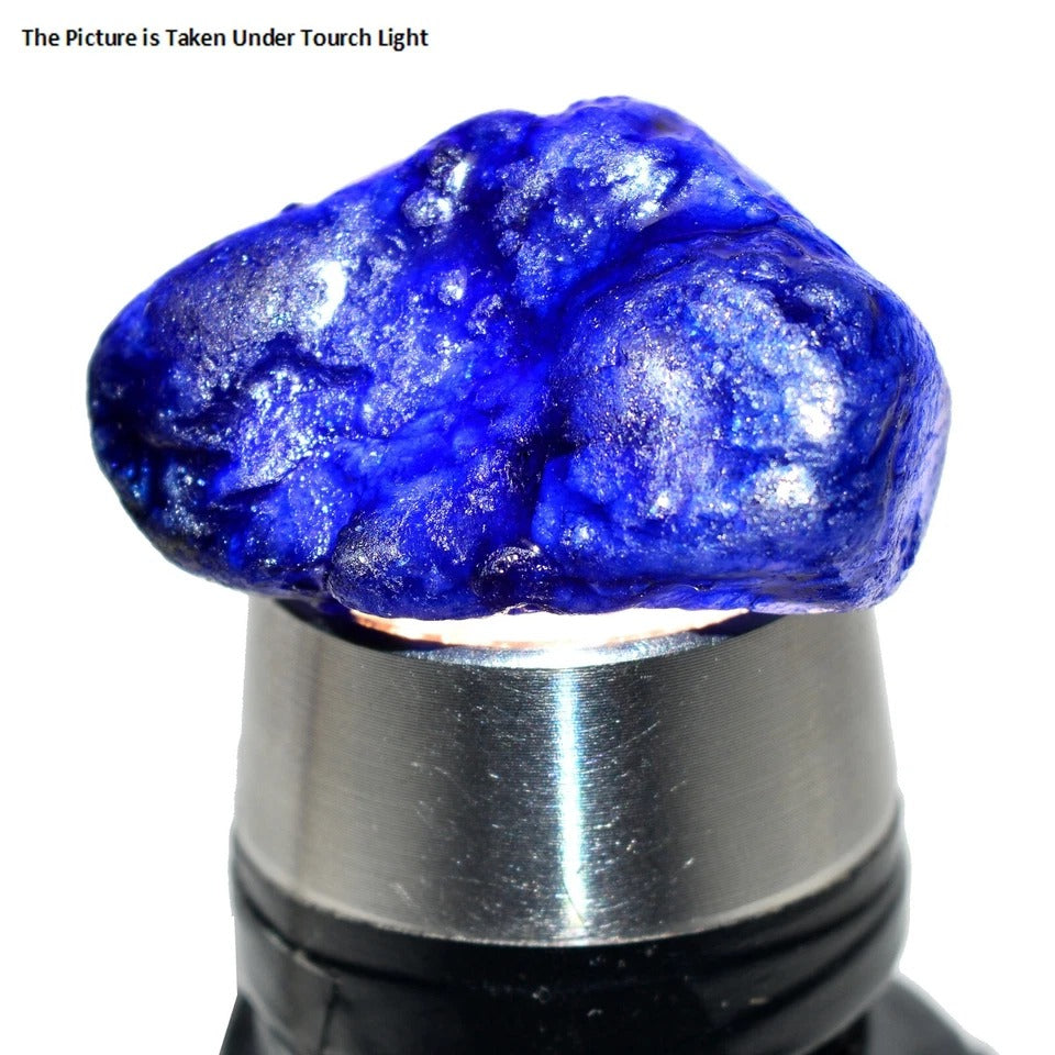 82.40 Cts Natural Ceylon Sapphire Rough Vibrant Blue Stunning Loose Gemstone