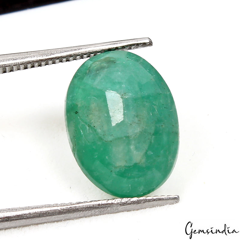 Zambian Huge Oval Cut Green Emerald 4.45 Cts Certified Natural Loose Gemstone