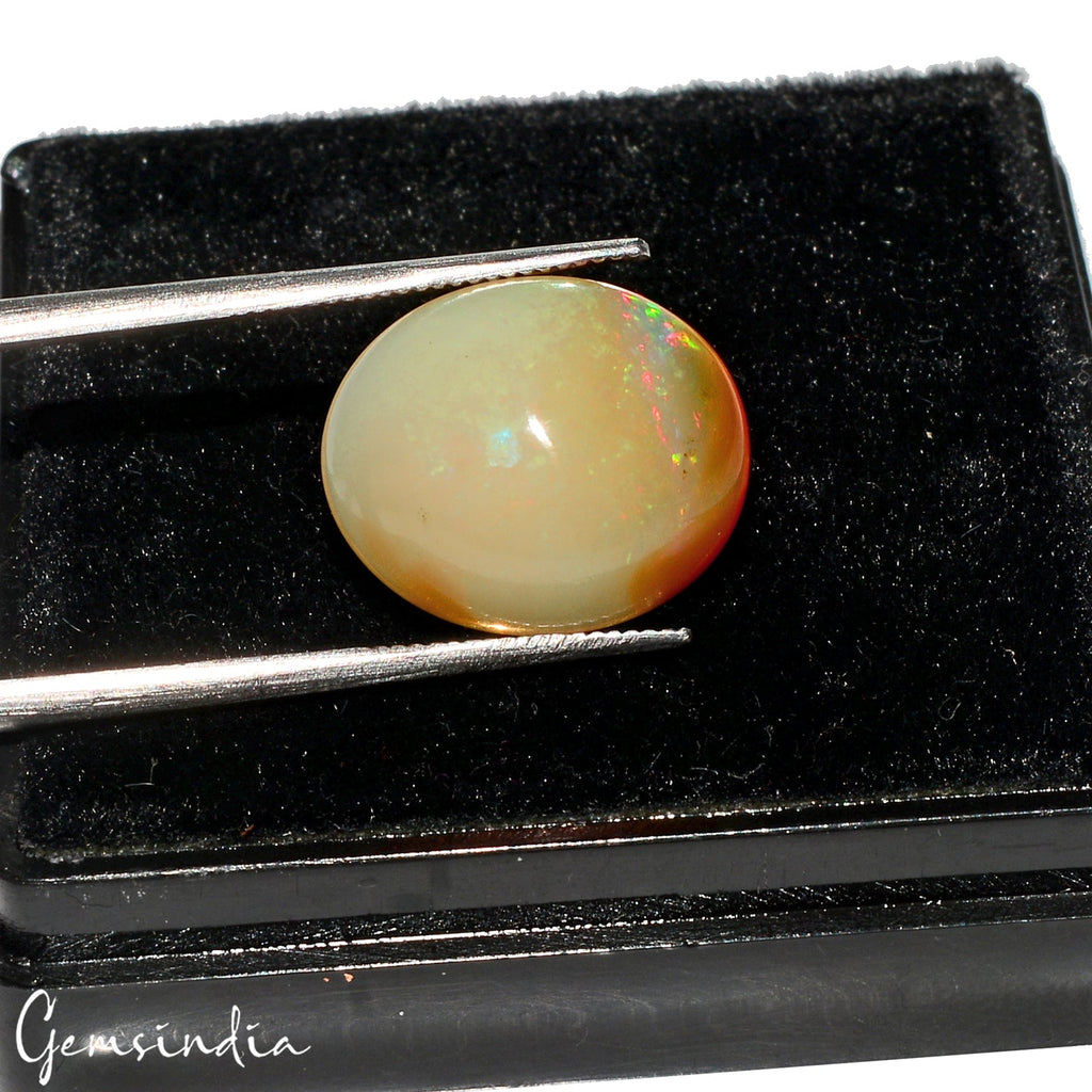 4.80 Cts Natural Ethiopian Opal 14x12x6mm Oval Flashy Untreated Loose Gemstone