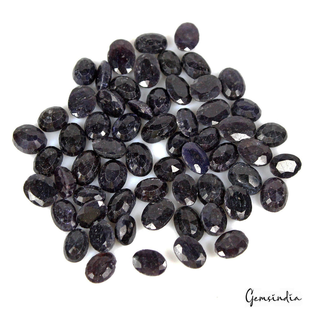 340 Ct/61 Pcs Natural African Blue Sapphire Oval Faceted Cut Gem Lot For Jewelry