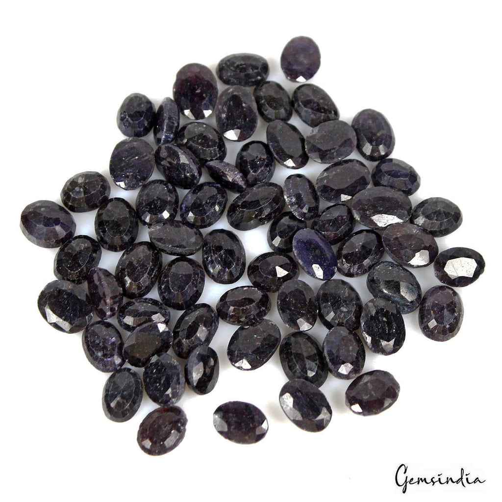 African Blue Sapphire Lot, Loose Gemstone, Color Enhanced — 61 Pieces, 10mm to 14mm, 340 Ct, Africa