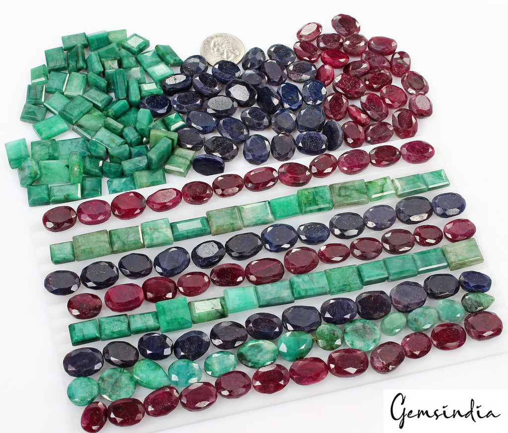 Ruby Lot, Loose Gemstone, Color Enhanced — 204 Pieces, 10mm to 21mm, 3040 Ct