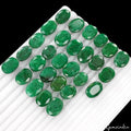 500 Ct Natural Finest Green Emerald Oval Cut Faceted Loose Wholesale Gems Lot 28