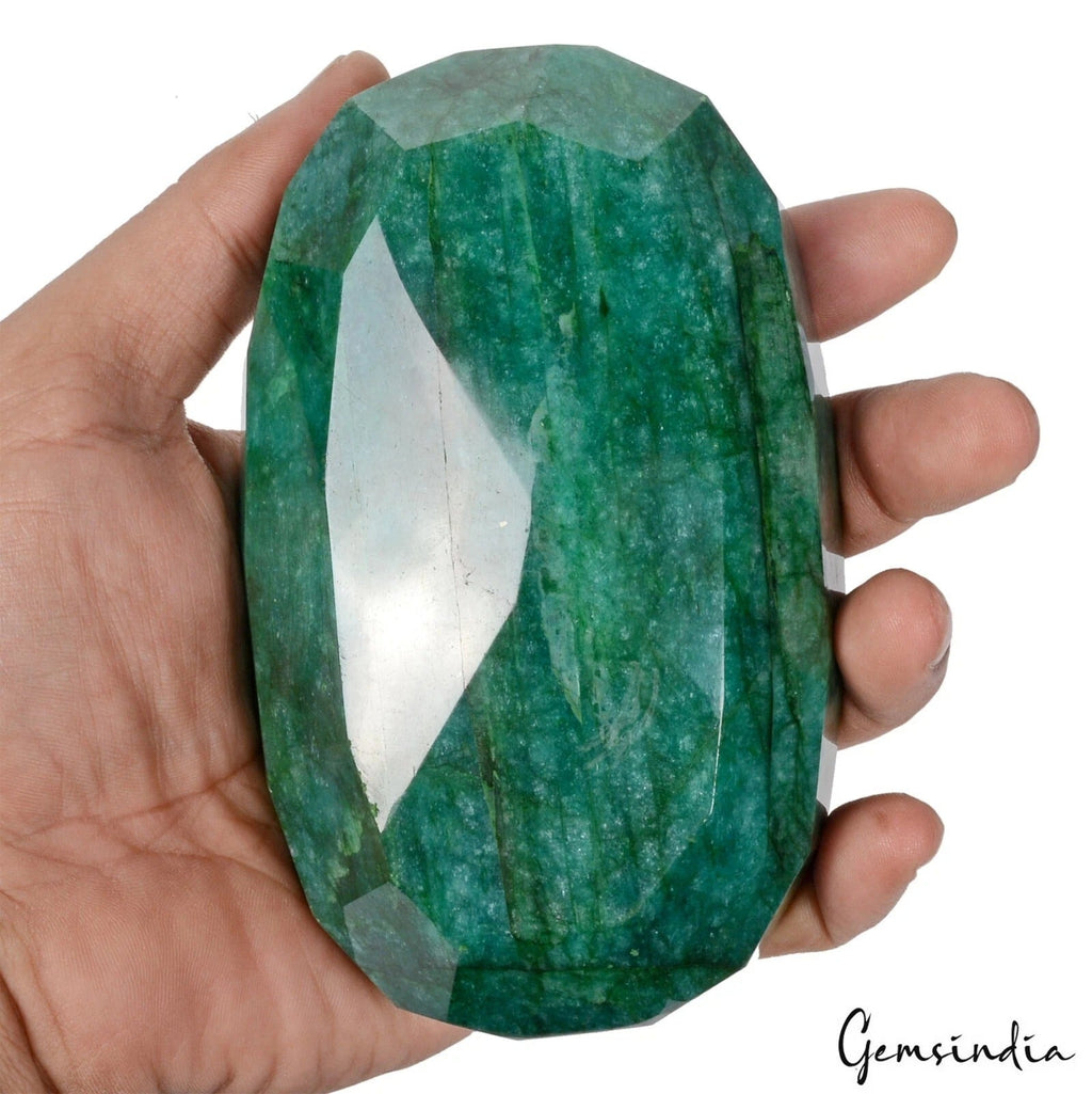 igl&i Certified 3970Ct Natural Brazilian Green Emerald Huge Oval Museum Size Gem