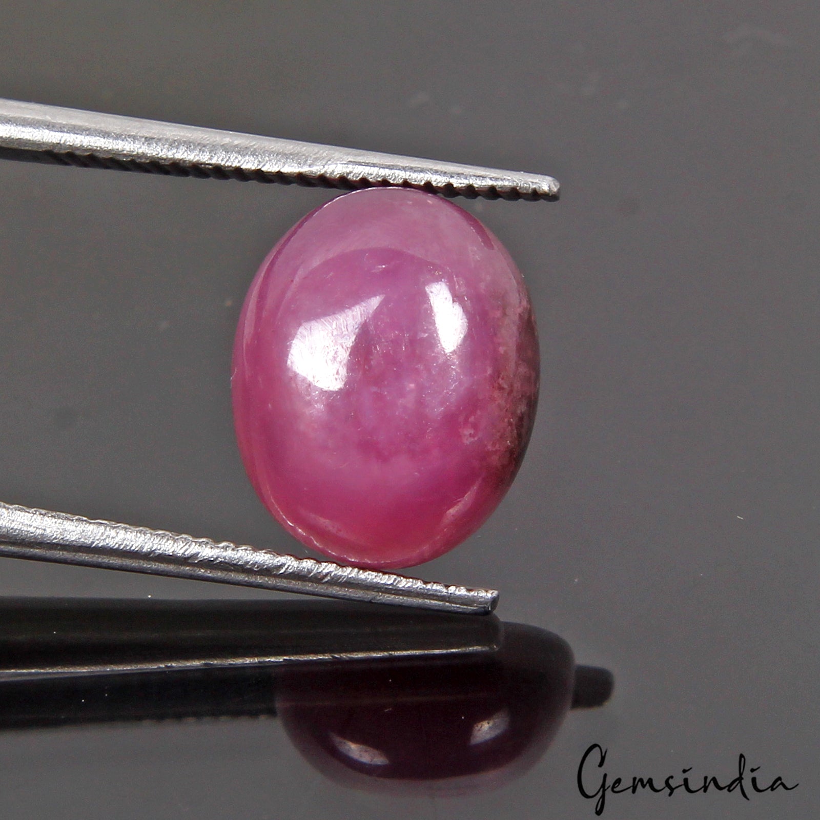 Certified 4.90 Ct Natural Pink Star Ruby Oval Cab Precious Loose Gem For Ring-RH