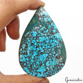 270 Ct Natural Blue Spiderweb USA Arizona Turquoise Pear Cab Loose Huge Gemstone