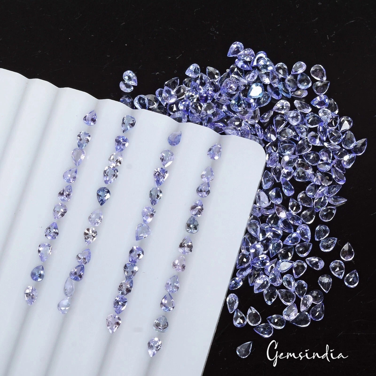 Tanzanite Lot, Loose Gemstone, Untreated, Blue — 220 Pieces, 4x3mm, 27.50 Ct, Tanzania