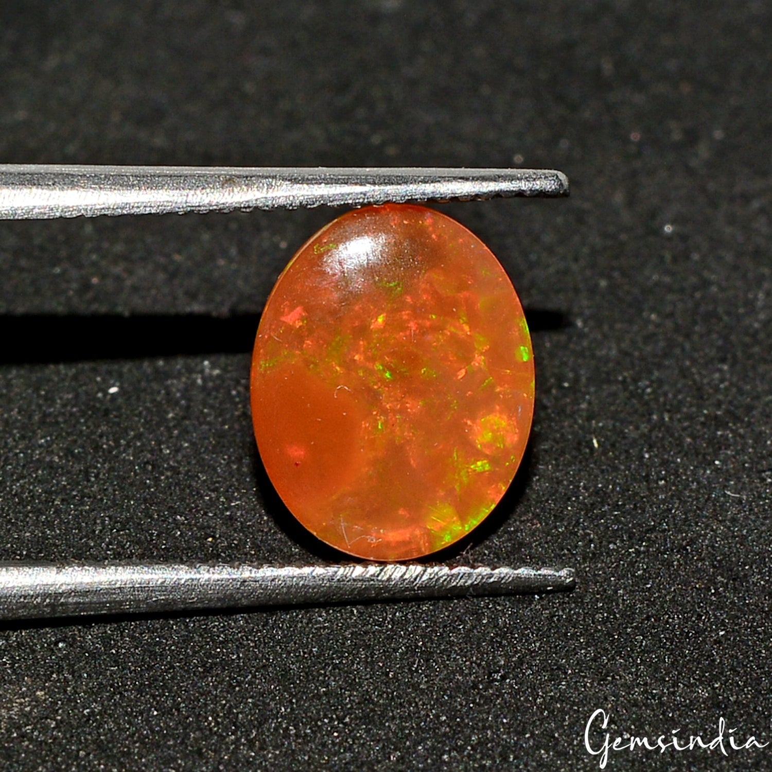 1.70 Cts Extreme Great Fire 100 % Natural Orange Opal Ethiopian Loose Gemstone