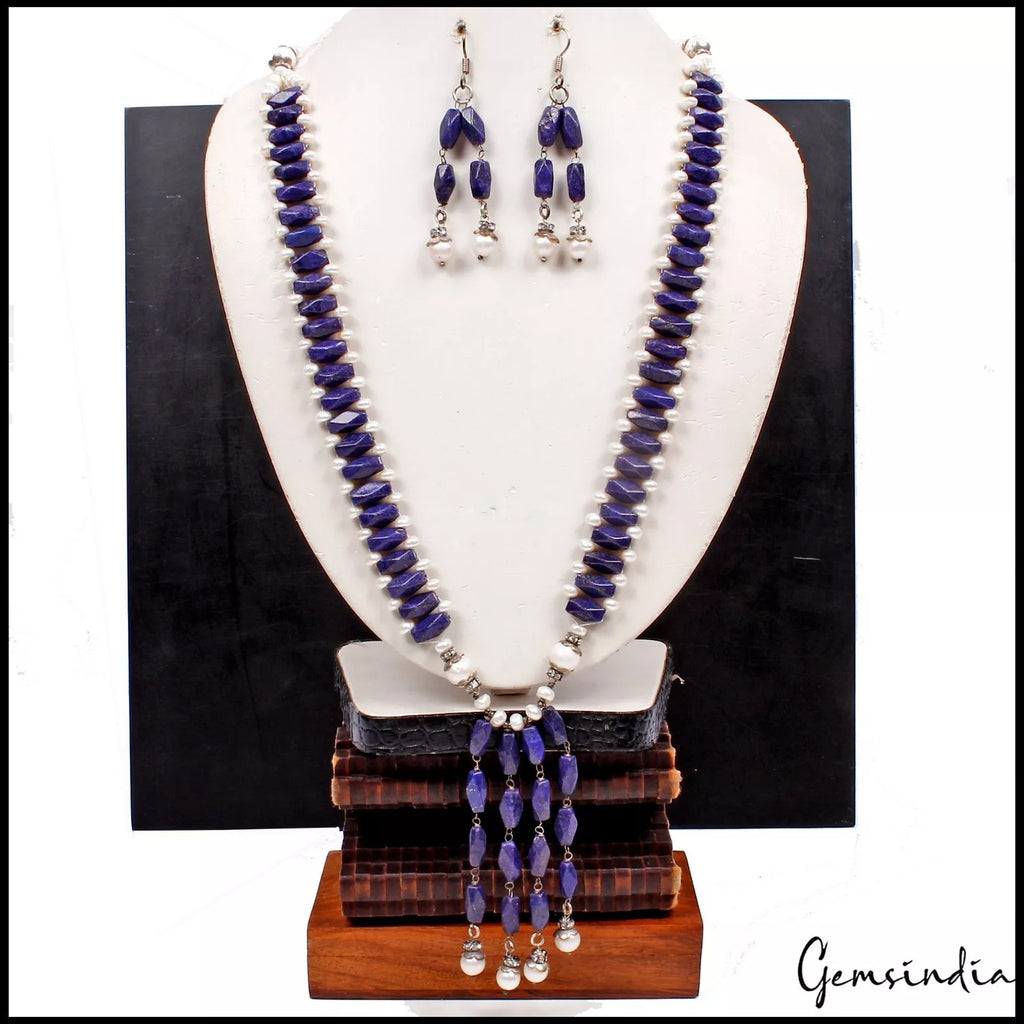 Lapis Lazuli Necklace, Color Enhanced — 05mm to 12mm, 485 Ct